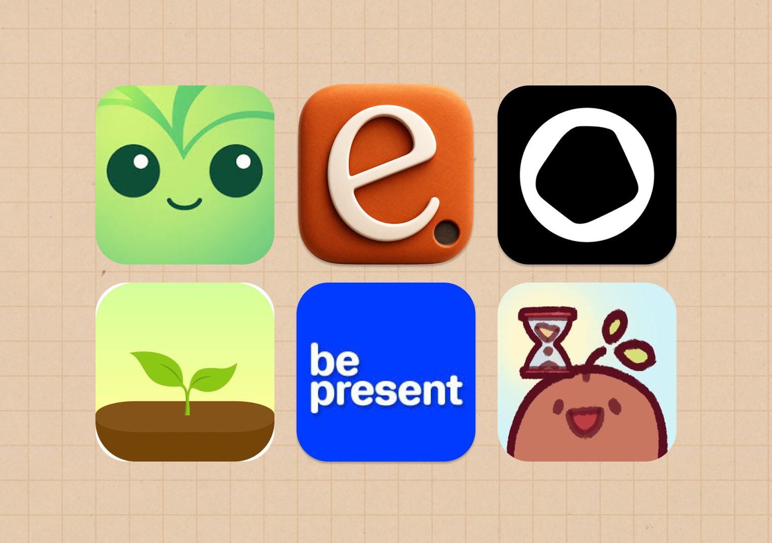 enough., Opal, BePresent, Forest, Journey, and FocusFriend.
