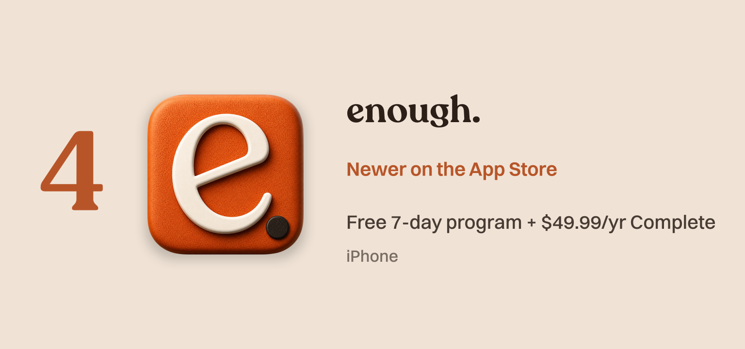 enough. app card with icon