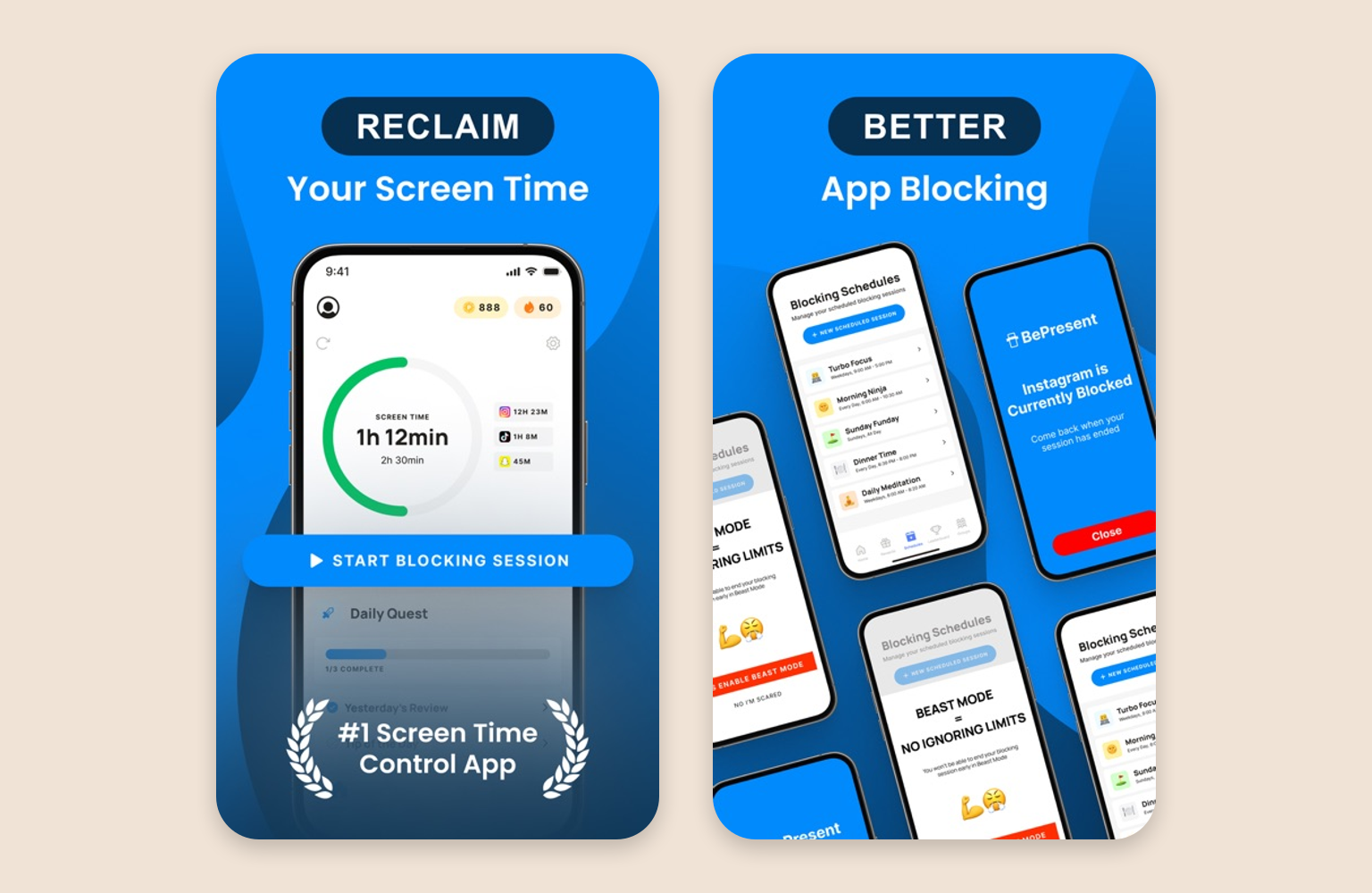 BePresent app screenshots