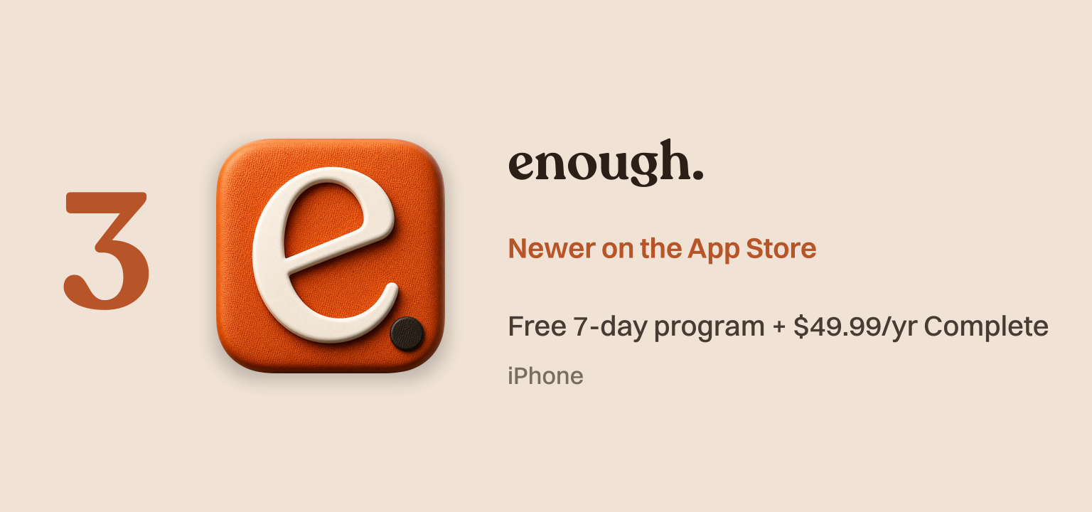 enough. app card with icon